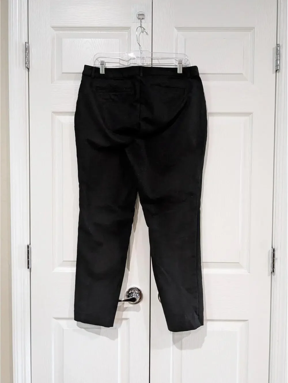 Michael Kors Women's Chino Pants Gold Zipper Pockets Black Size 12, Cotton Blend
